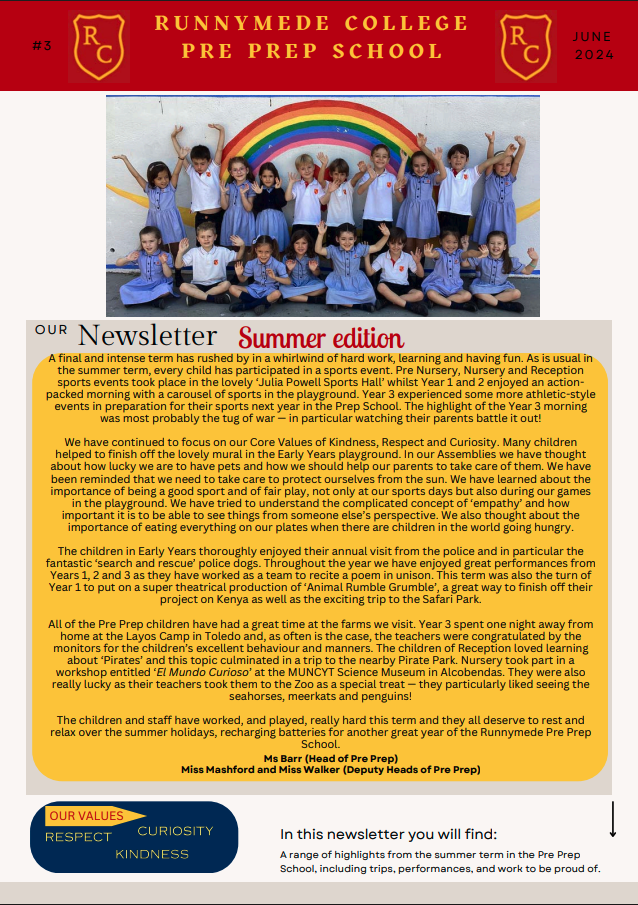 preprep summer 2023 2024 - Newsletter repository
