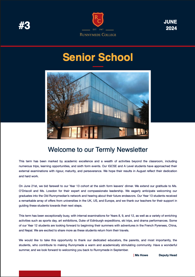 senior summer 2023 2024 - Newsletter repository